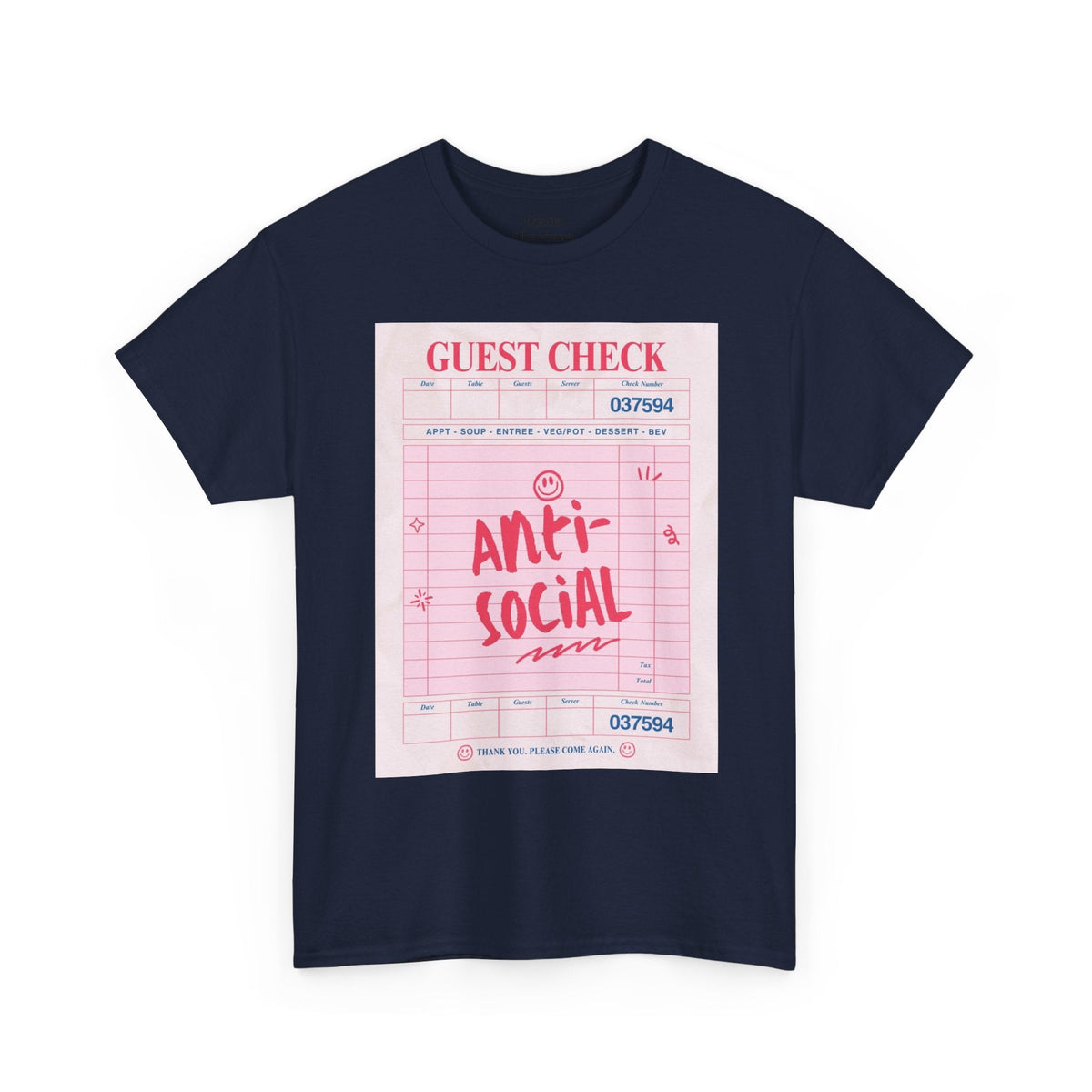 Anti-Social Graphic T-Shirt – Retro Guest Check Tee