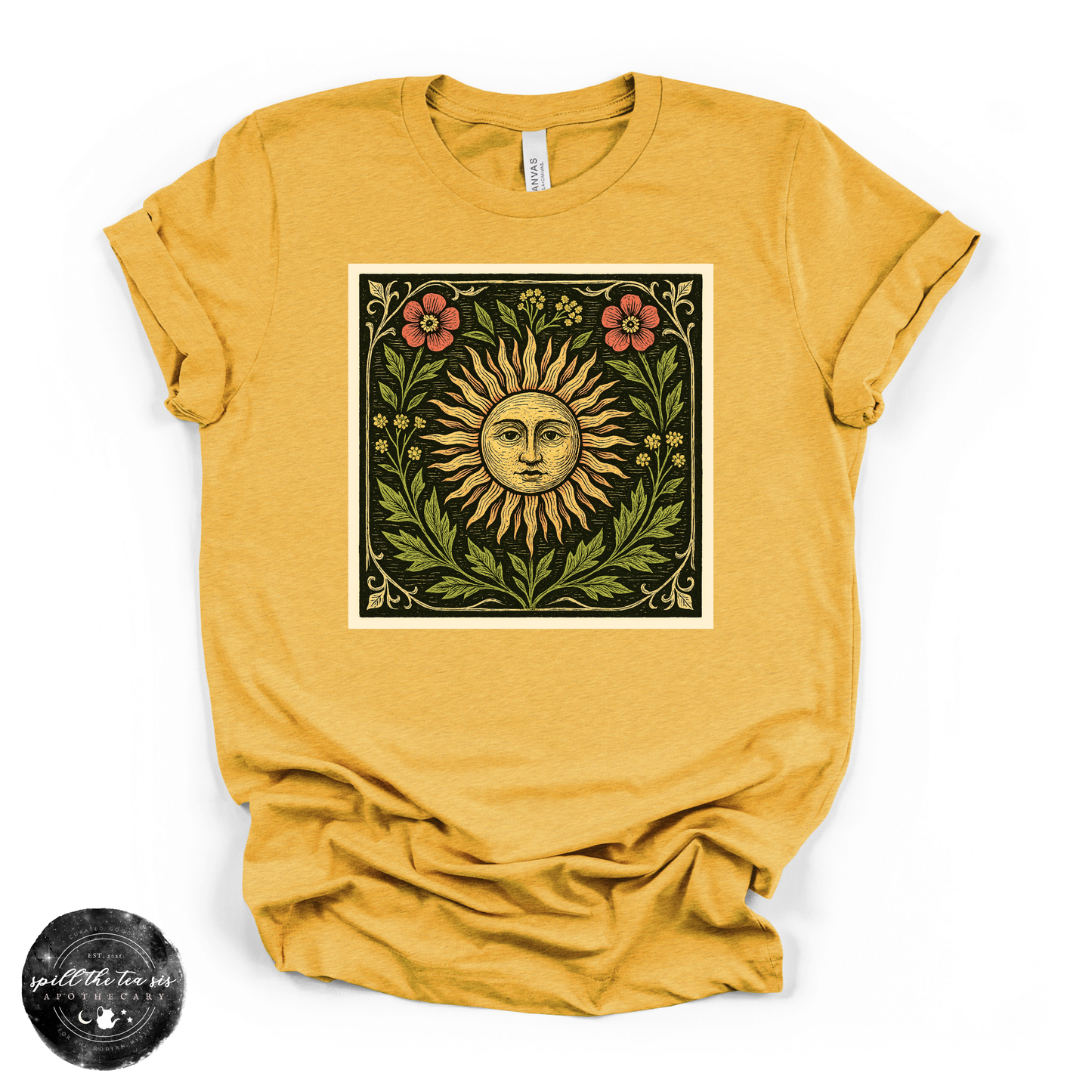 Sun Solstice Tee | Celestial Graphic T-Shirt – Maize Yellow