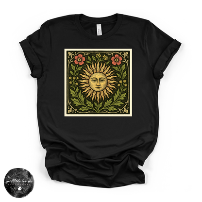 Sun Solstice Tee | Celestial Graphic T-Shirt – Black