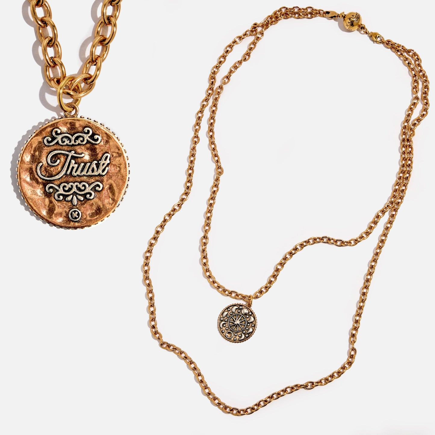 Trust Moon Phase Essential Necklace – Antique Gold essential