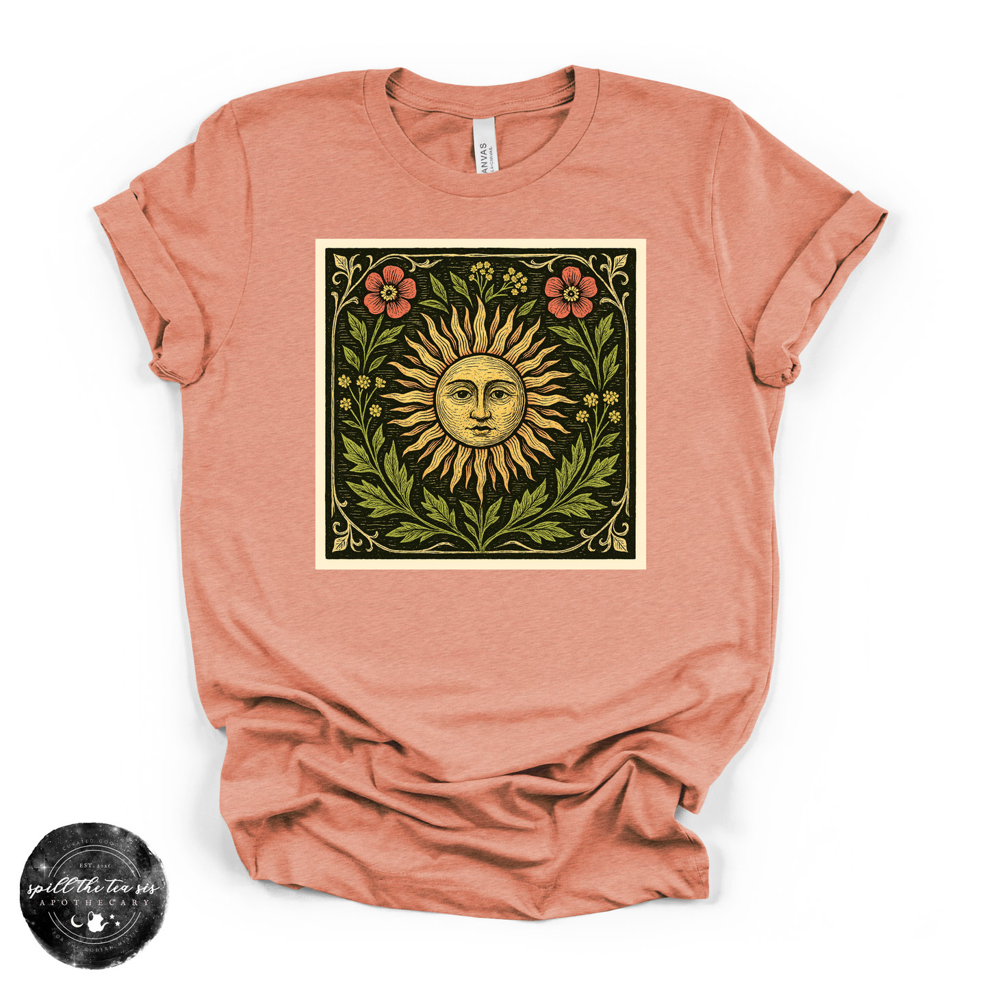 Sun Solstice Tee | Celestial Graphic T-Shirt – Heather Sunset