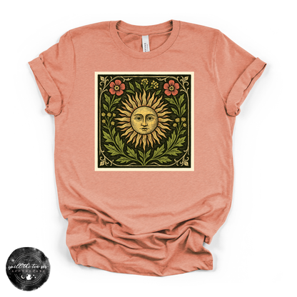 Sun Solstice Tee | Celestial Graphic T-Shirt – Heather Sunset