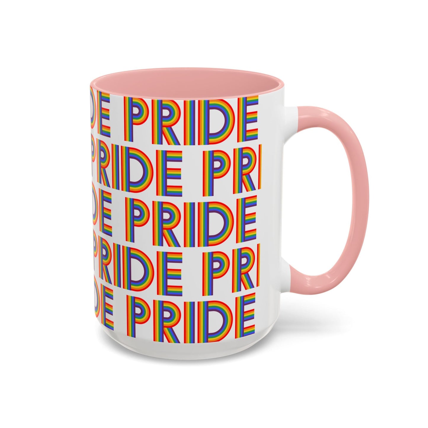 Bespattered Facade Pride Rainbow Ribbon Letters Mug | Eight Colors | 11oz or 15oz