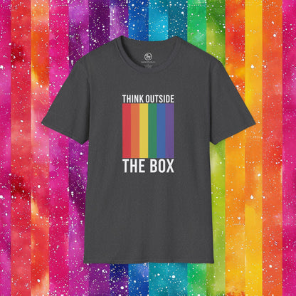 Bespattered Facade Rainbow Think Outside the Box Unisex Softstyle T-Shirt
