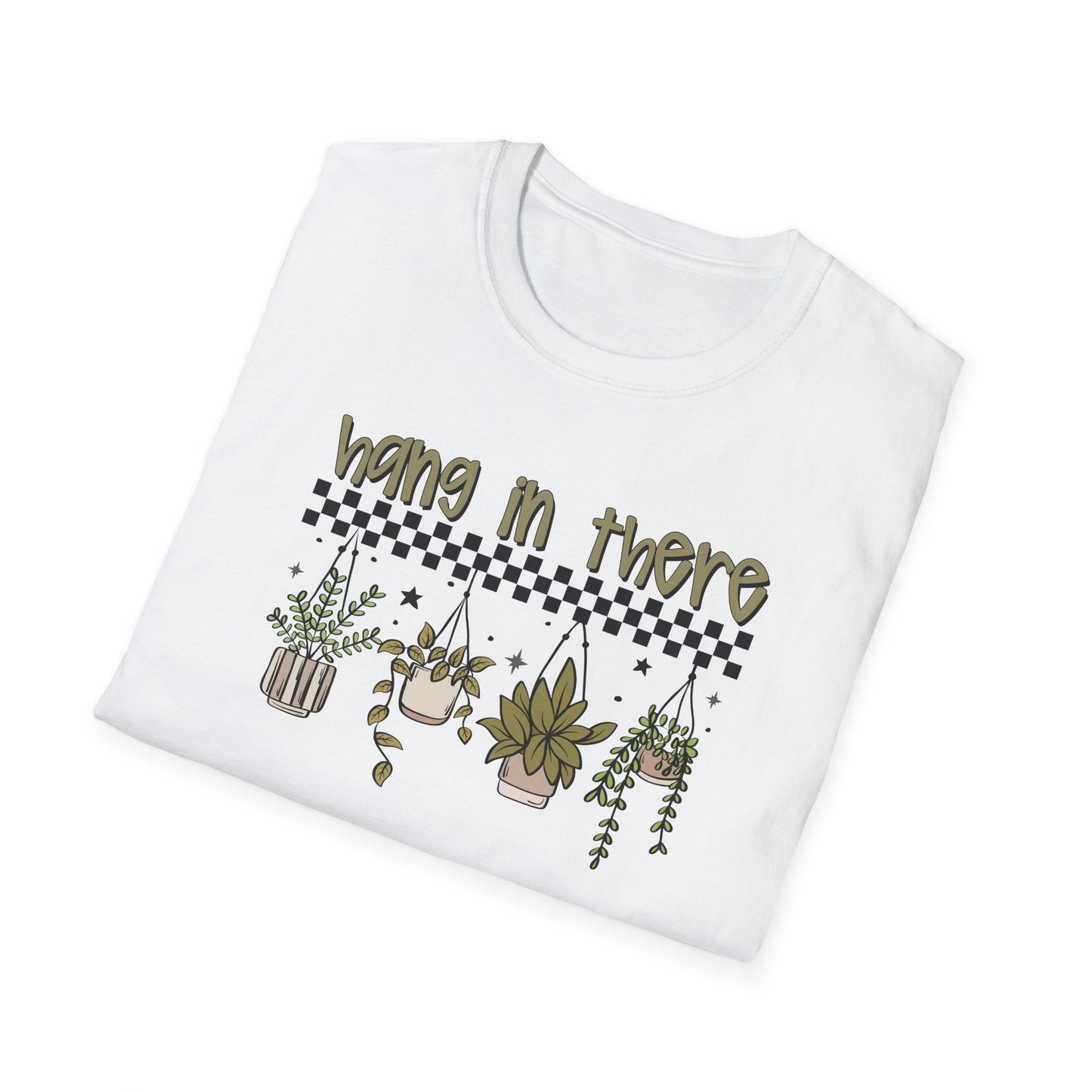 Hang In There Unisex Softstyle T-Shirt | Casual Plant Lover Tee