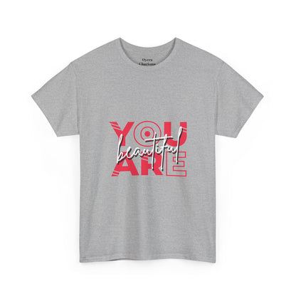 You Are Beautiful Graphic T-Shirt – Unisex Cotton Tee – Sport Grey T-Shirt