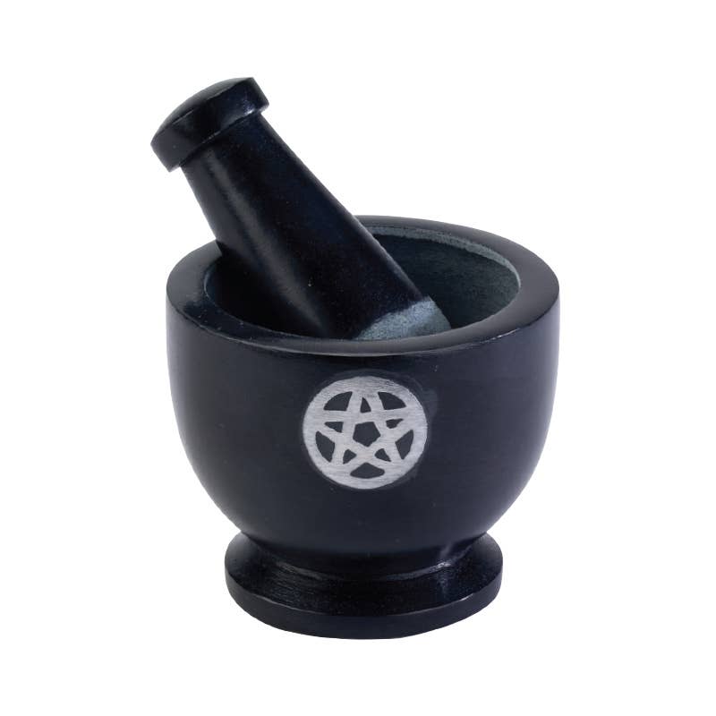 Pentacle Mortar & Pestle – 3" Fair Trade Spice Grinder & Ritual Tool