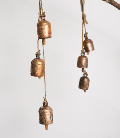 Rustic Wind Chime Medium Cascading Bells - Garden, Patio – Bells