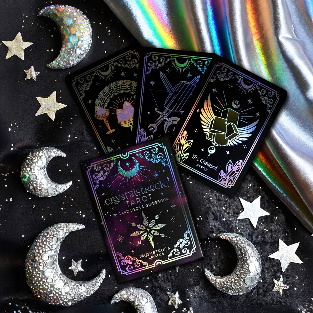 MINI Silver Crystalstruck Tarot© Deck – 78 Card Crystal Energy Tarot –