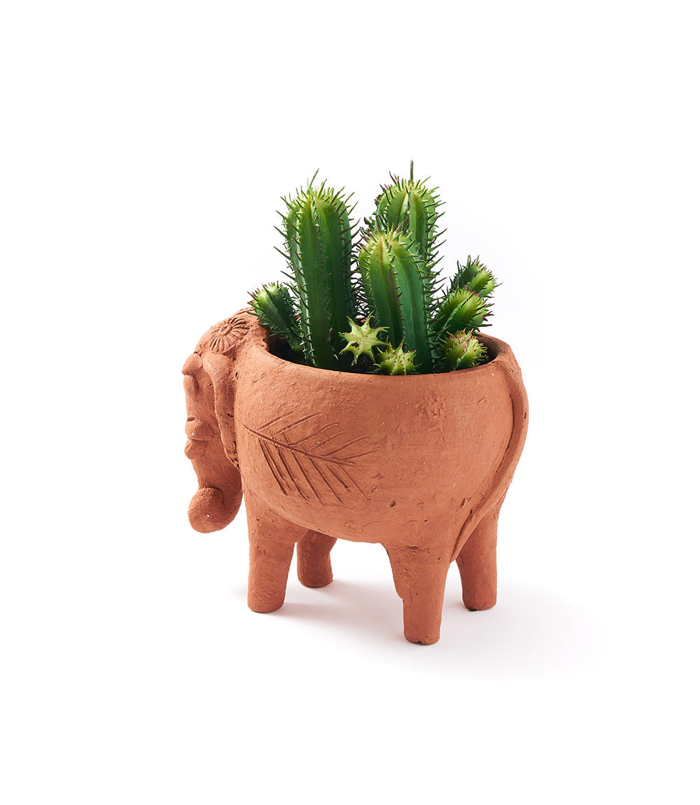 Rakshana Elephant Plant Pot - Terracotta – Garden