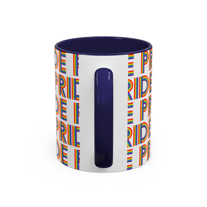 Bespattered Facade Pride Rainbow Ribbon Letters Mug | Eight Colors | 11oz or 15oz