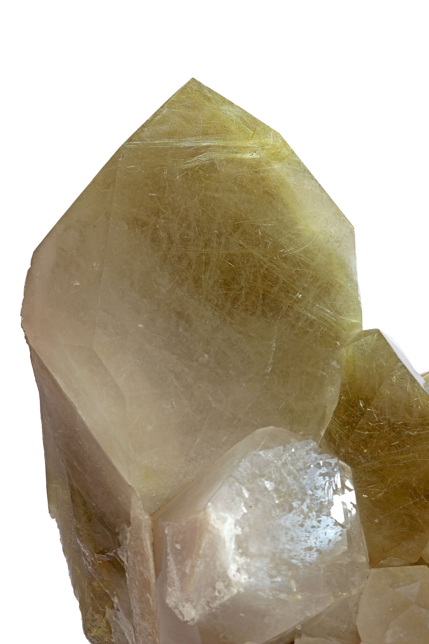 Rutile Quartz Cluster on Rotating Stand - Natural Crystal Decor – Crystal Decor