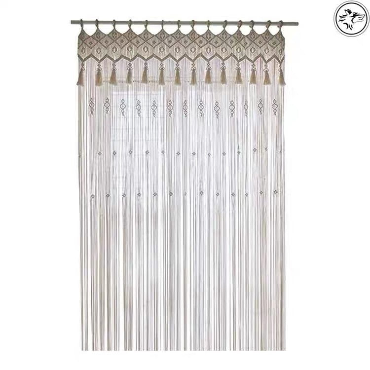 Hand-Woven Macrame Bohemian Curtains – 0