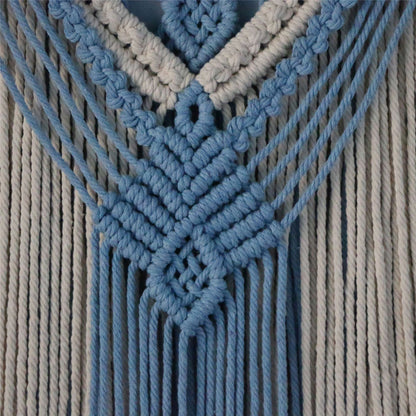 Hand-Woven Blue Macrame, Wall Decor – 0