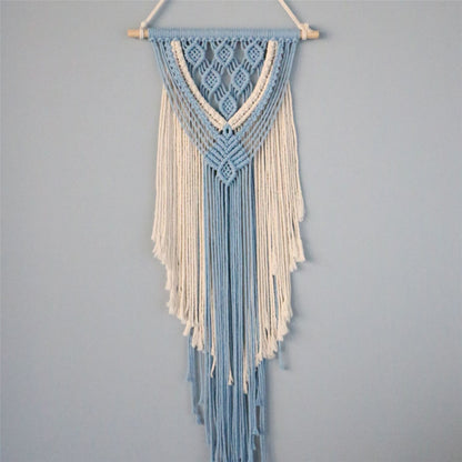 Hand-Woven Blue Macrame, Wall Decor – 0
