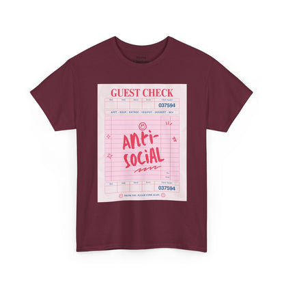 Anti-Social Graphic T-Shirt – Retro Guest Check Tee