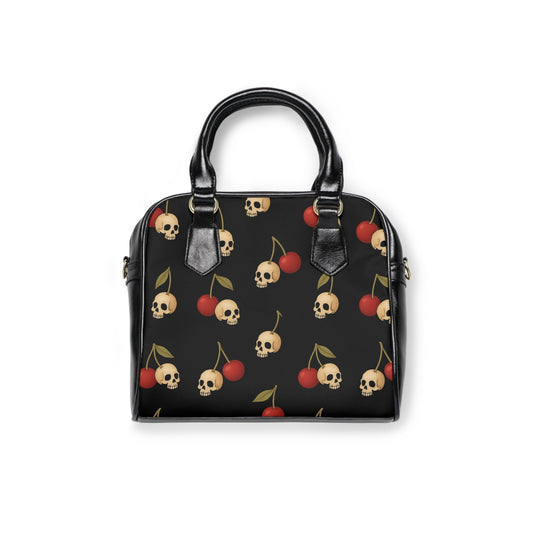 Gothic Cherries & Skulls Handbag