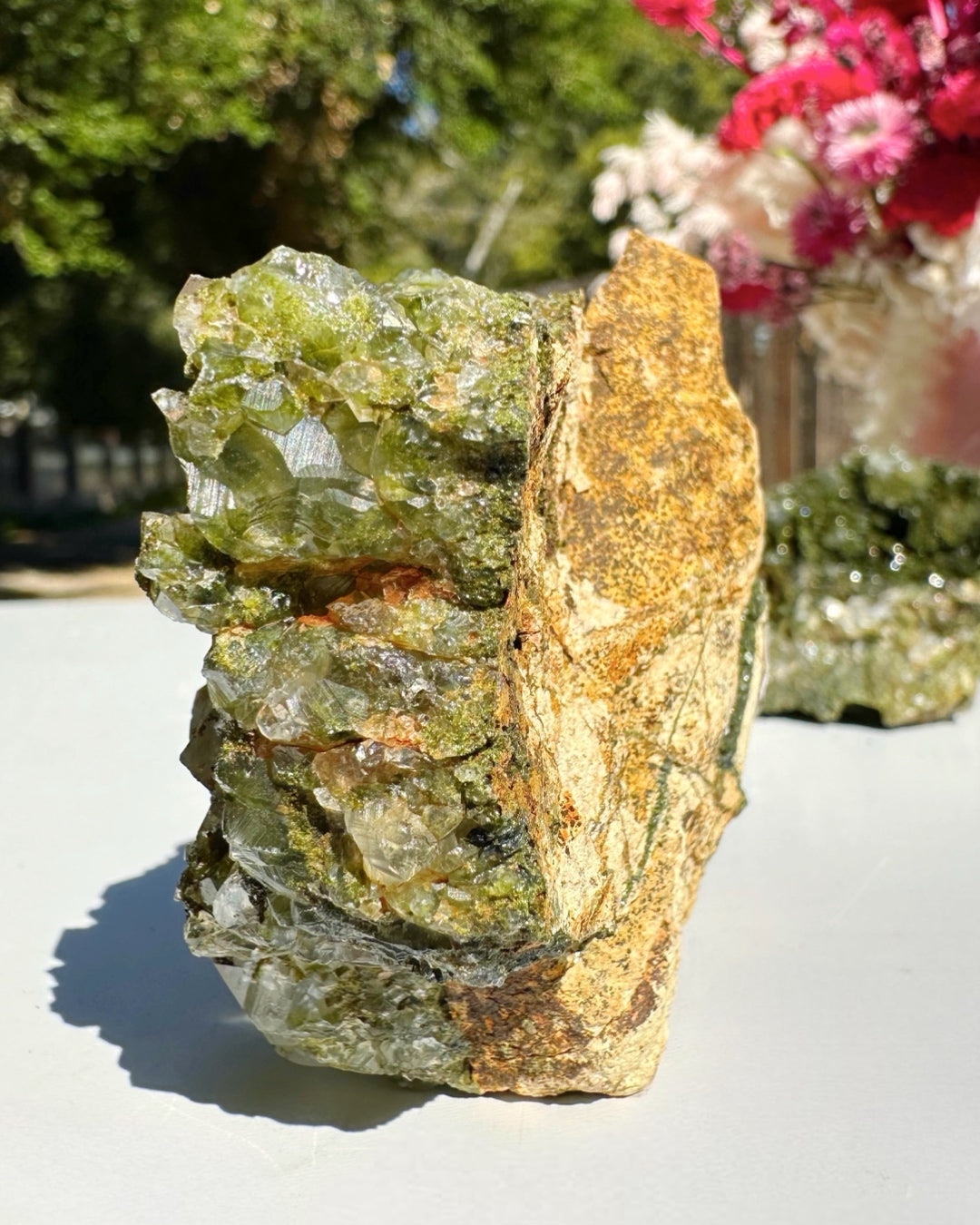Epidote Quartz Cluster –