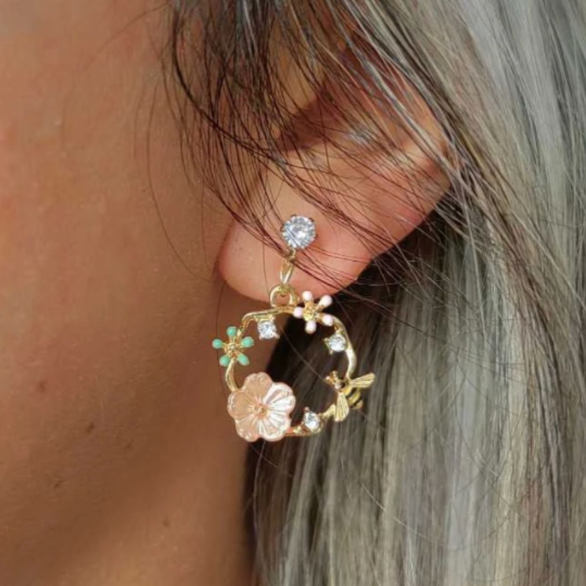 BLOOMING SPRING EARRINGS (PAIR) –