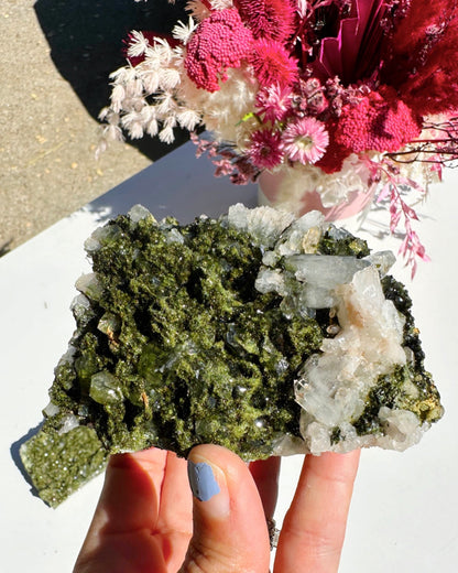 Epidote Quartz Cluster –