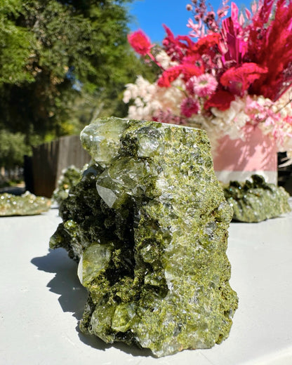 Epidote Quartz Cluster –