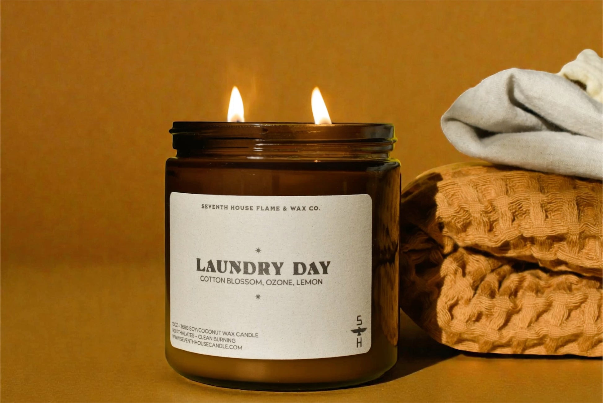 Laundry Day Candle | Clean Linen Cotton Blossom Fresh Scent – Candles