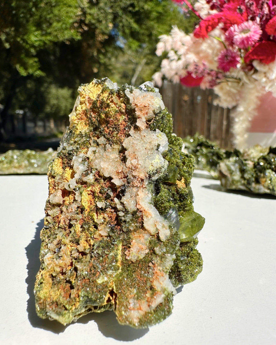 Epidote Quartz Cluster –
