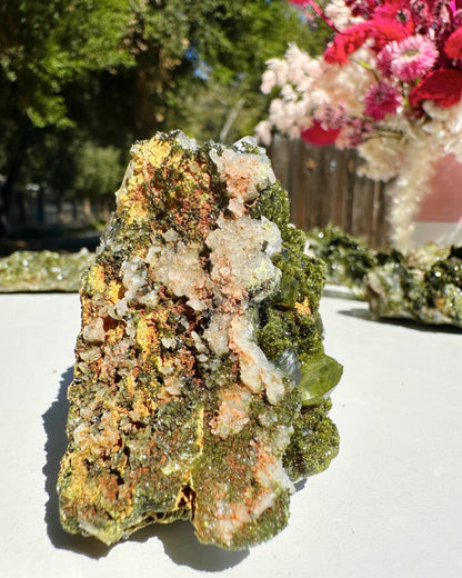 Epidote Quartz Cluster –