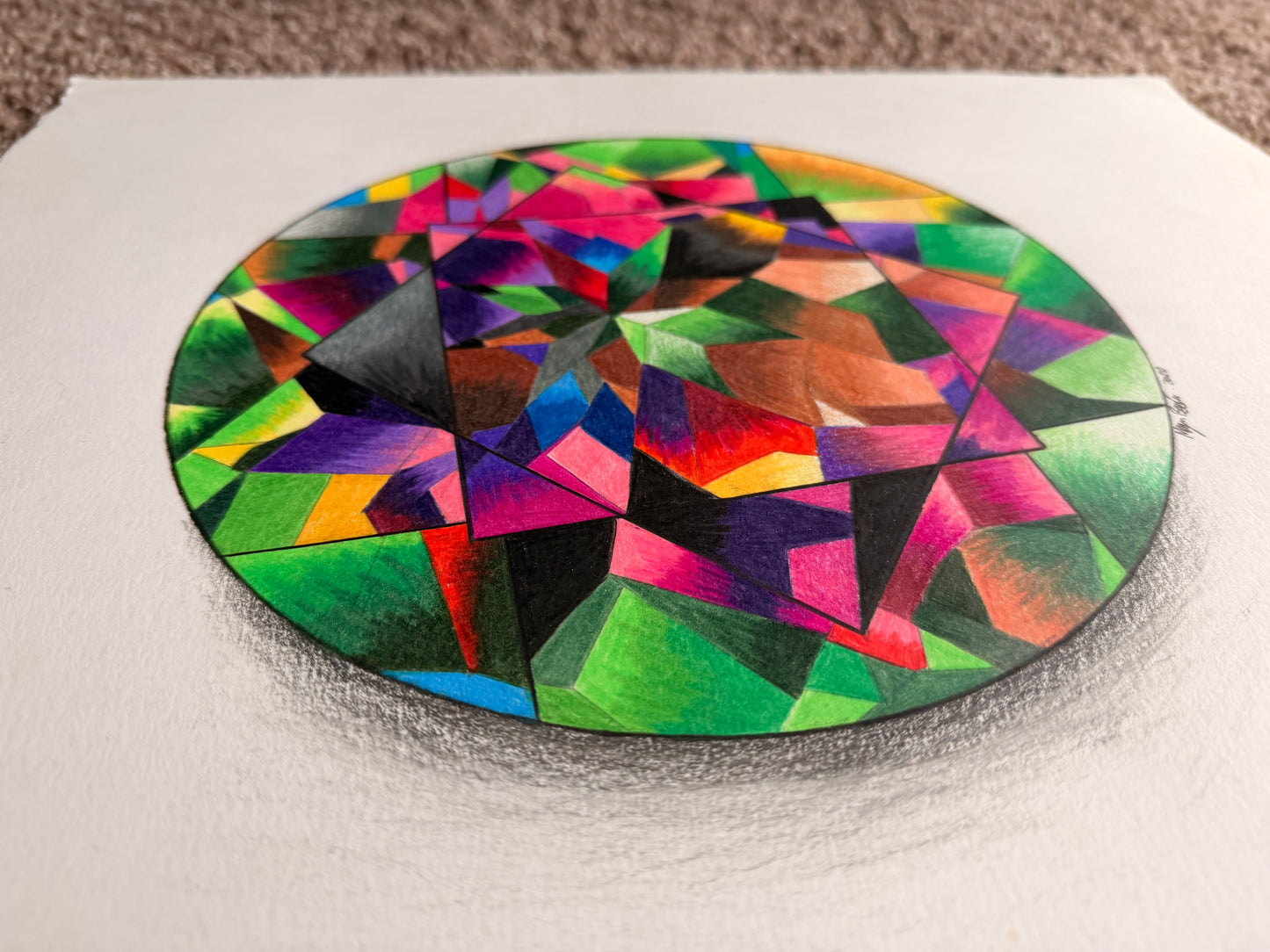 Alexandrite Drawing 14x17 - Original Gemstone Art –