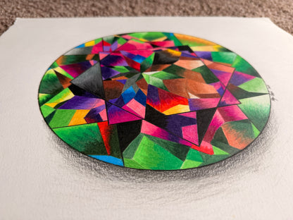 Alexandrite Drawing 14x17 - Original Gemstone Art –