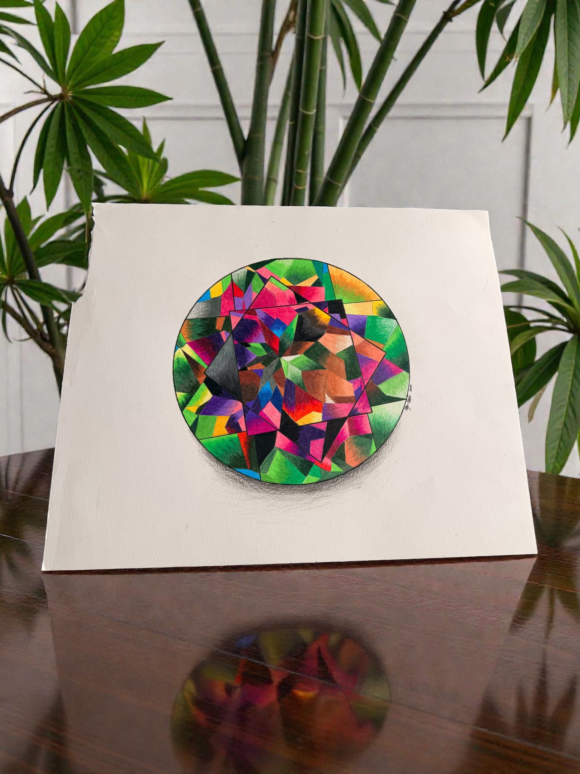 Alexandrite Drawing 14x17 - Original Gemstone Art –