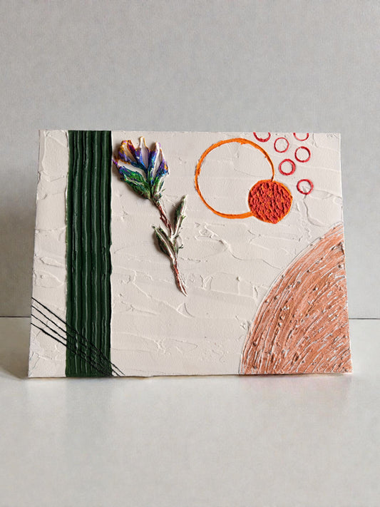 Abstract Plaster Painting 9x11 - Textured Original –