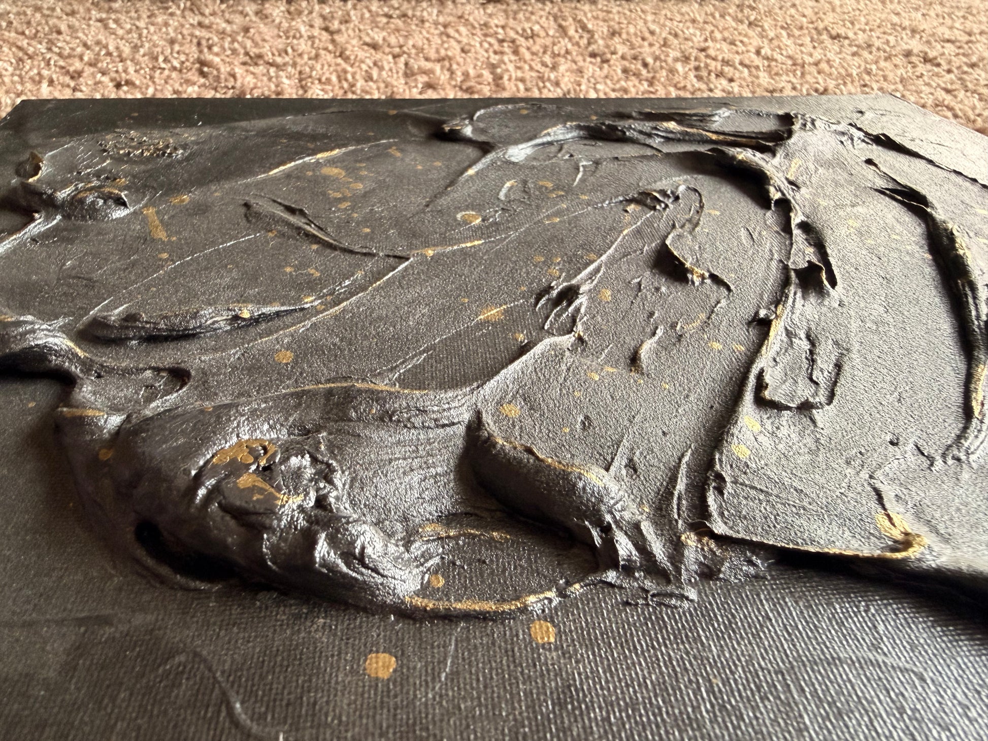 Dark Grey Plaster Painting –