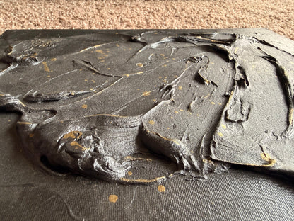 Dark Grey Plaster Painting –