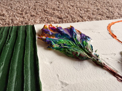 Abstract Plaster Painting 9x11 - Textured Original –