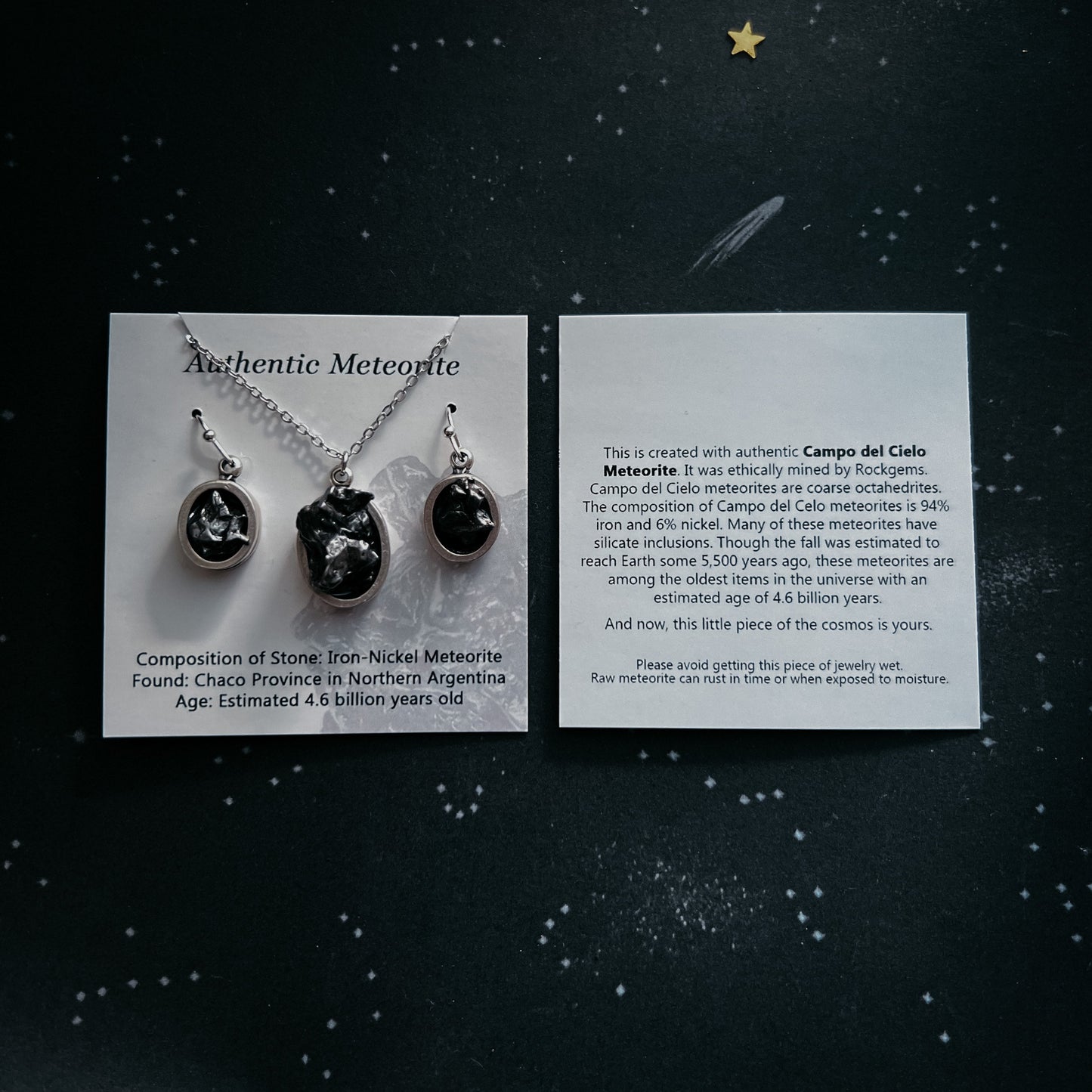 Circle Necklace with Authentic Raw Meteorite – Necklace