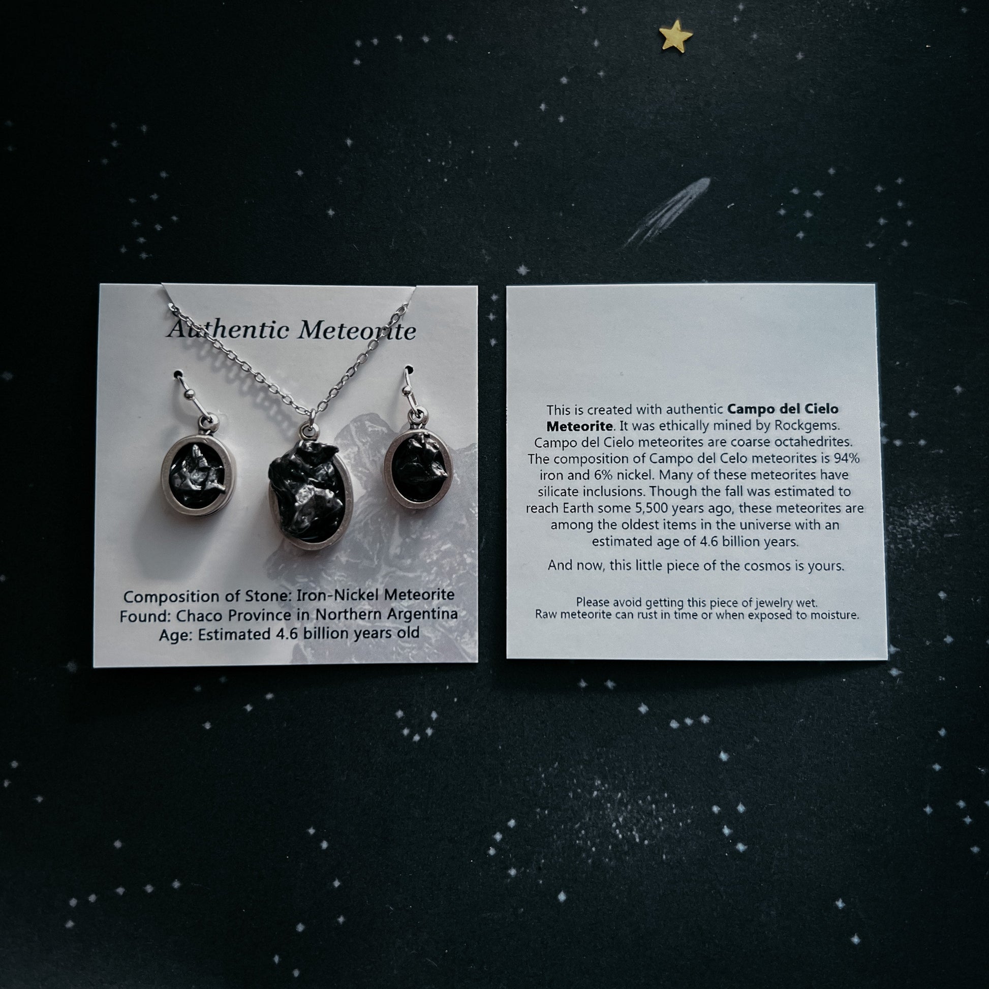 Circle Necklace with Authentic Raw Meteorite – Necklace