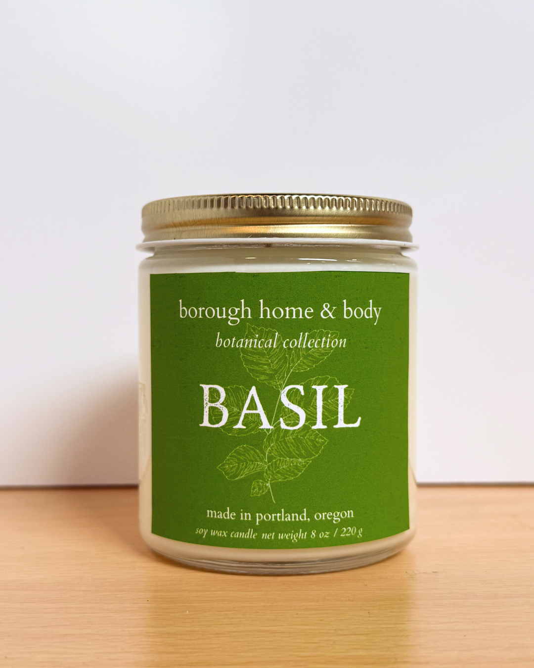 Basil Soy Candle | Fresh Herbal Botanical Scent