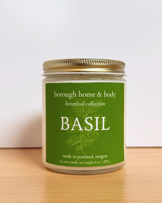 Basil Soy Candle | Fresh Herbal Botanical Scent