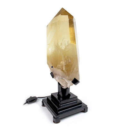 Large Brazilian Citrine Point Lighted Rotating Display Stand – Crystals & Minerals