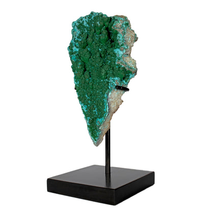 Chrysocolla Malachite Druze Specimen on Custom Stand –