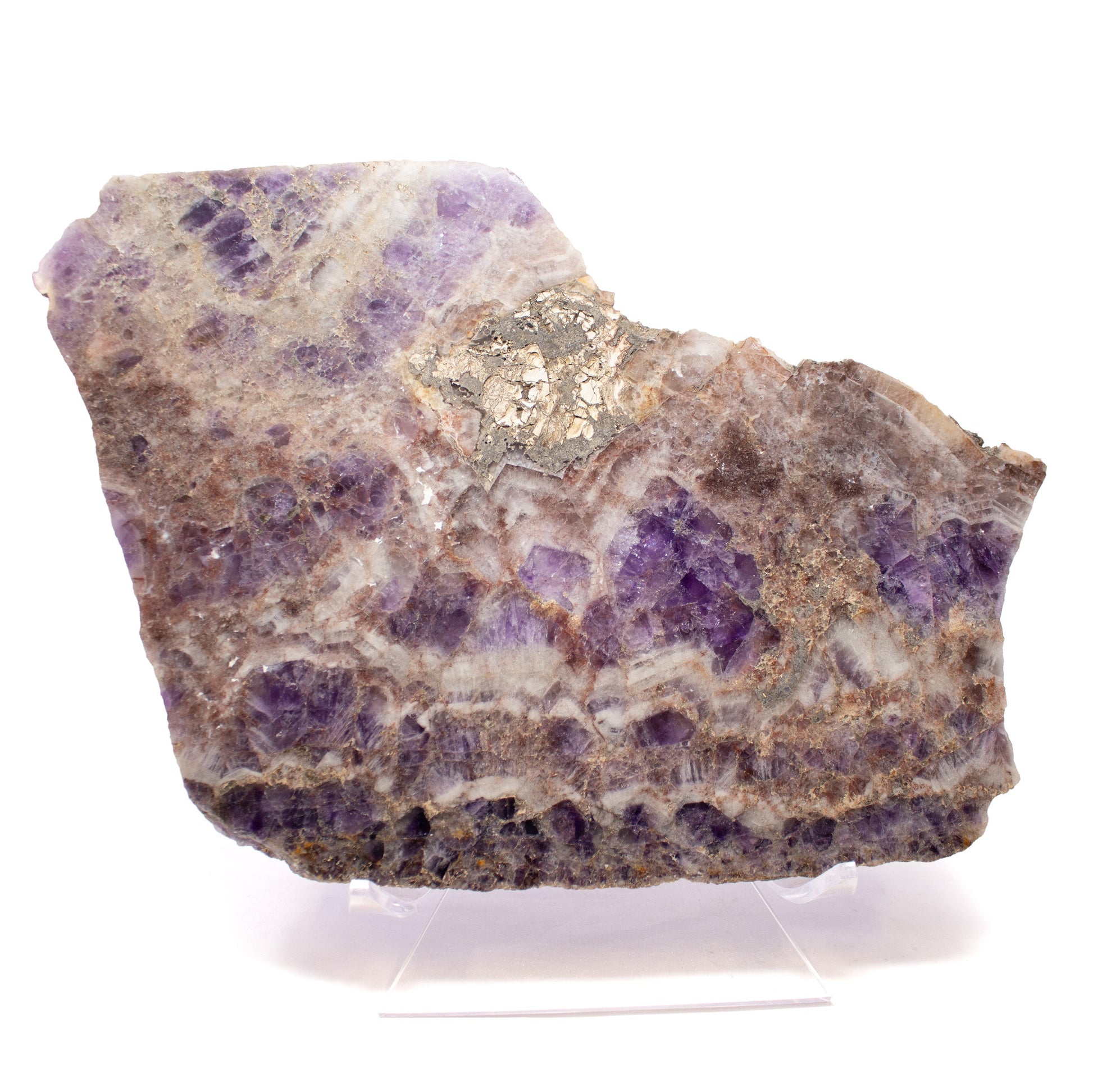 Chevron Amethyst Slice 13" –