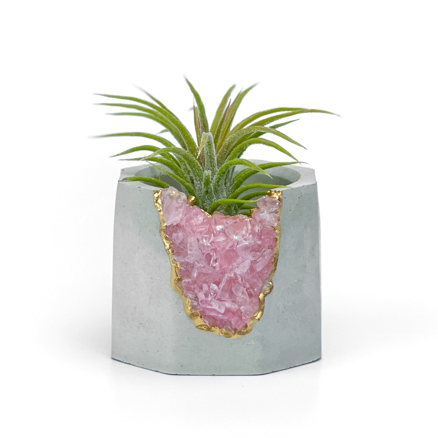 ROSE QUARTZ GEODE PLANTER – Small Geode Planter