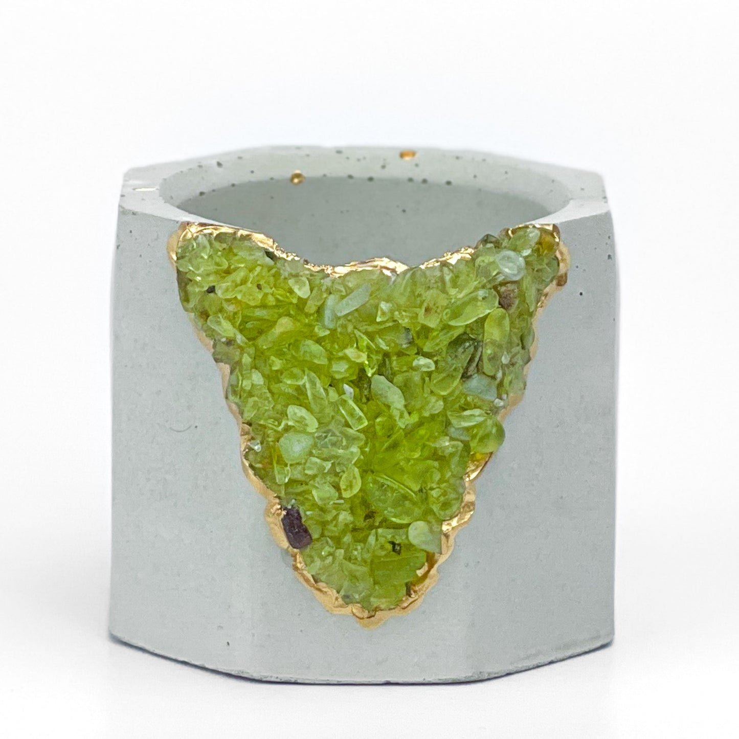 GREEN PERIDOT GEODE PLANTER – Small Geode Planter