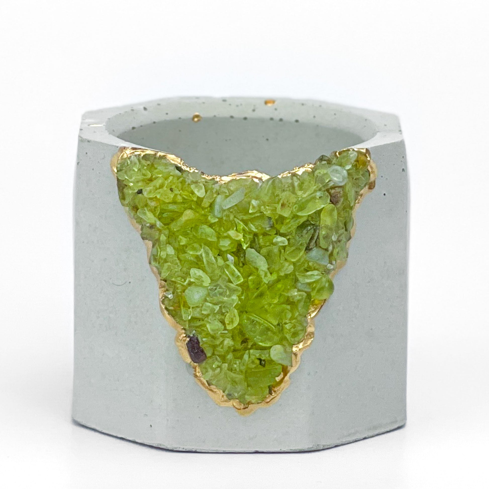 GREEN PERIDOT GEODE PLANTER – Small Geode Planter