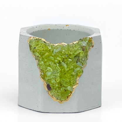 GREEN PERIDOT GEODE PLANTER – Small Geode Planter