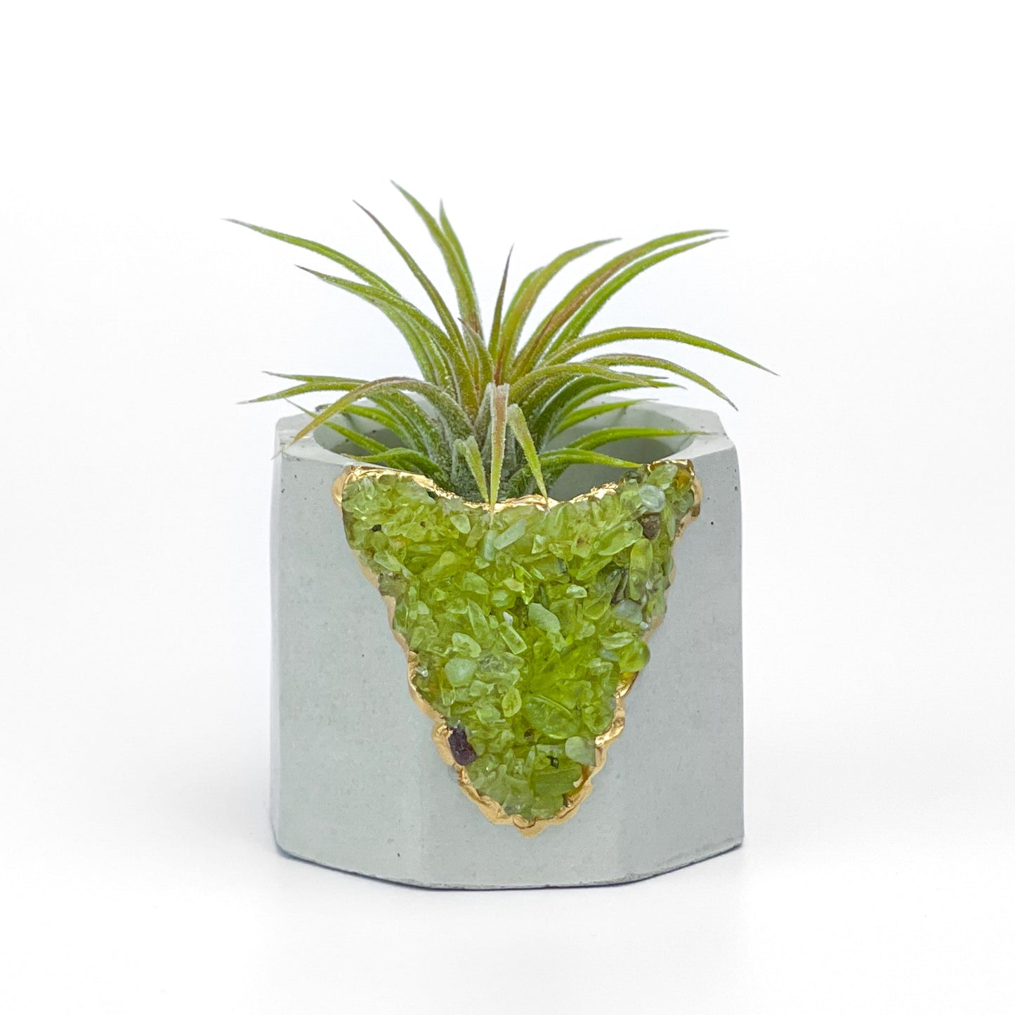 GREEN PERIDOT GEODE PLANTER – Small Geode Planter