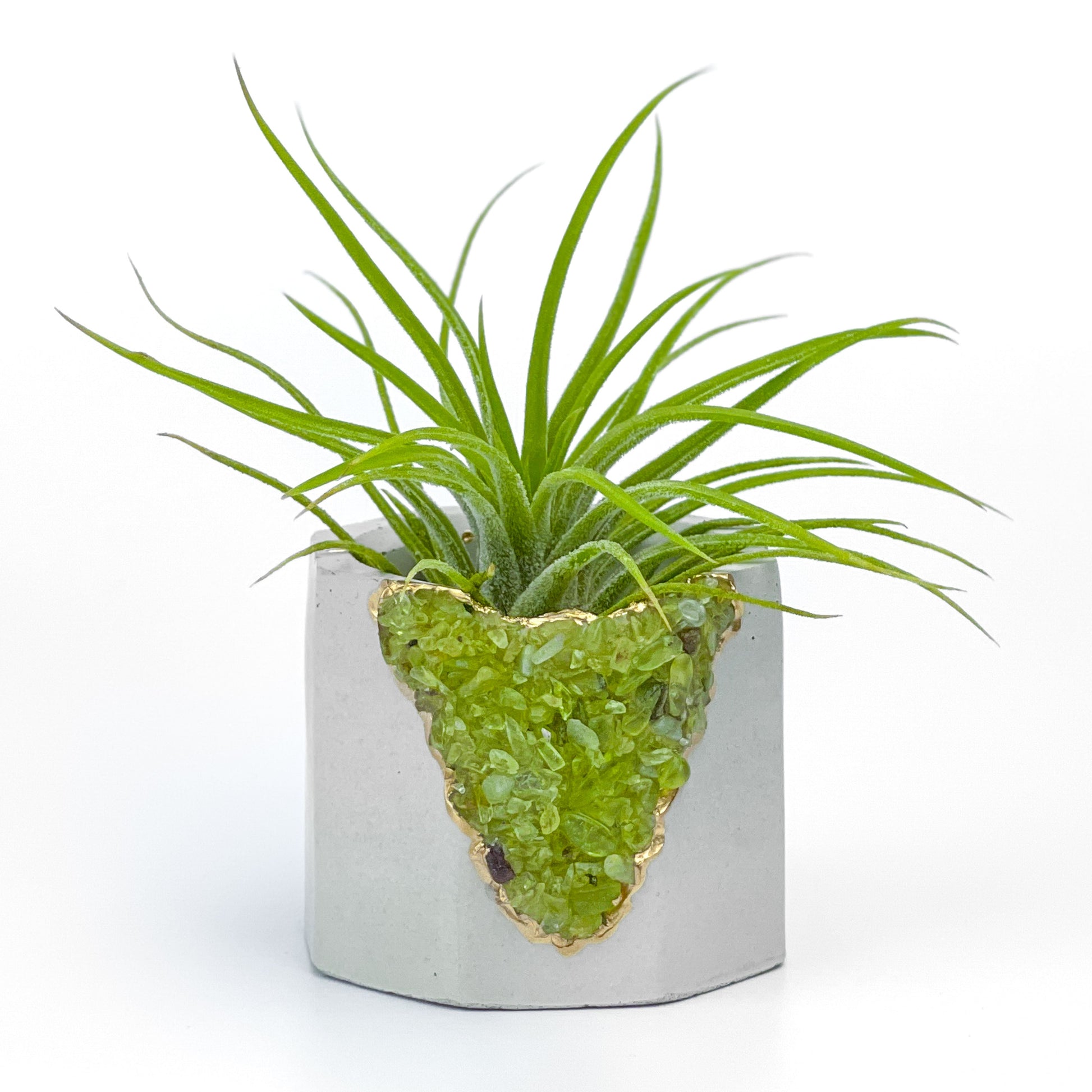 GREEN PERIDOT GEODE PLANTER – Small Geode Planter