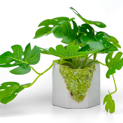 GREEN PERIDOT GEODE PLANTER – Small Geode Planter