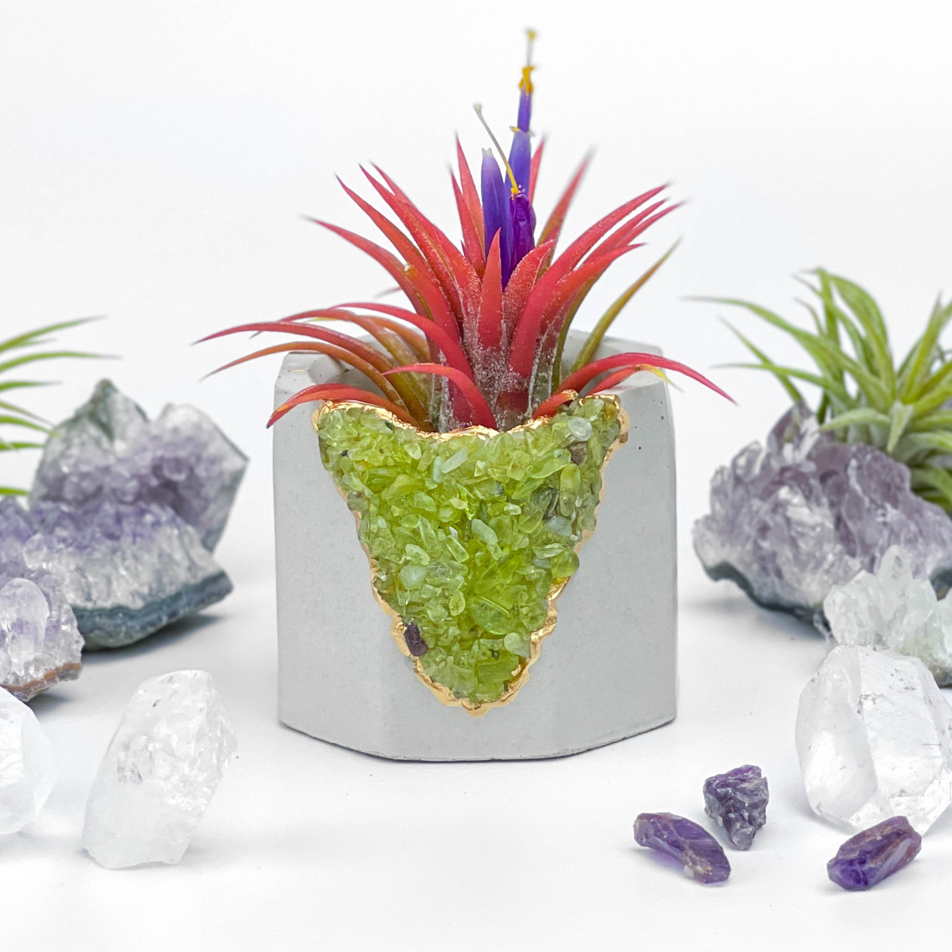 GREEN PERIDOT GEODE PLANTER – Small Geode Planter